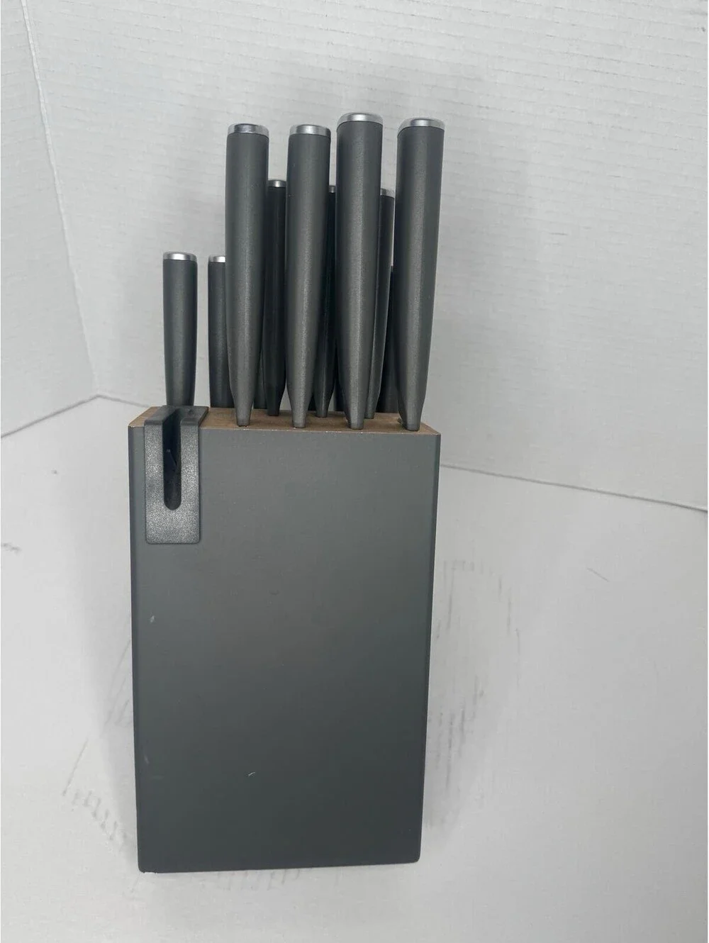 KitchenAid Gourmet 15-Piece Knife Set-Charcoal Gray Handles & Matching Block